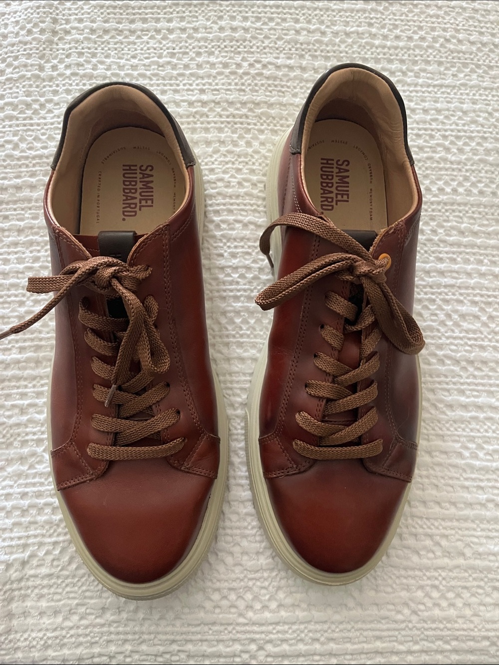 Samuel Hubbard Men’s Brown Leather Casual Sneakers